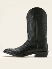 Ariat 10058160 Mens Vesper Full Quill Ostrich Cowboy Boot Black side view. If you need any assistance with this item or the purchase of this item please call us at five six one seven four eight eight eight zero one Monday through Saturday 10:00a.m EST to 8:00 p.m EST