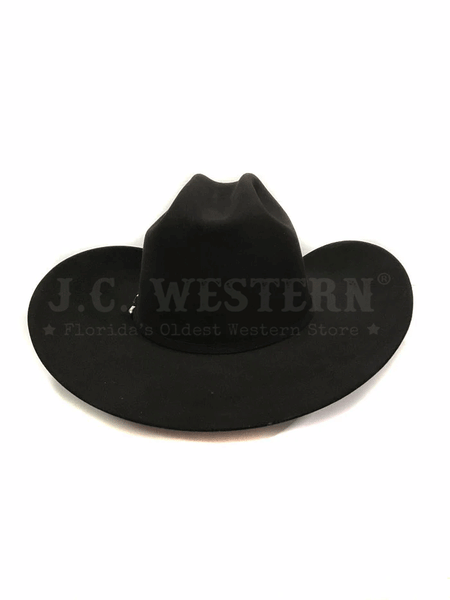 Serratelli IMPERIAL Pure Beaver Western Hat Black back view. If you need any assistance with this item or the purchase of this item please call us at five six one seven four eight eight eight zero one Monday through Saturday 10:00a.m EST to 8:00 p.m EST