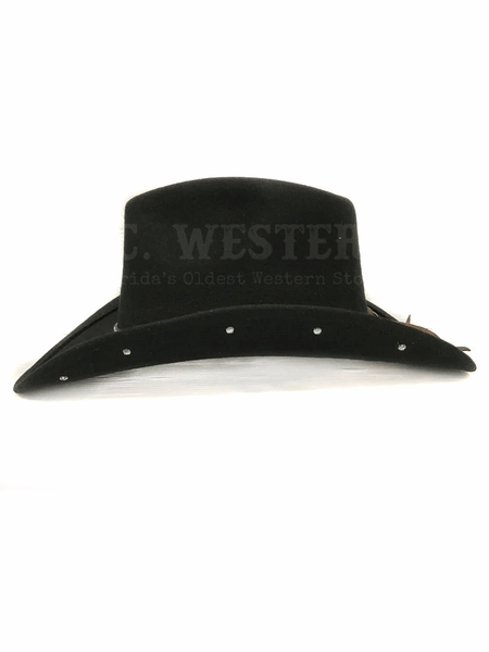 Austin Hats 10-071 GIRL BESTFRIEND Felt Hat Black left side view. If you need any assistance with this item or the purchase of this item please call us at five six one seven four eight eight eight zero one Monday through Saturday 10:00a.m EST to 8:00 p.m EST