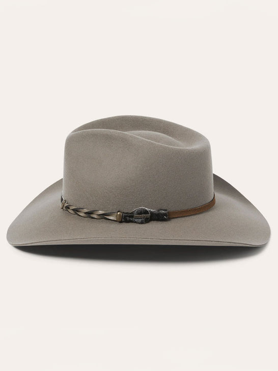 Stetson SBDFTR-163420 DRIFTER 4X Western Hat Stone side view. If you need any assistance with this item or the purchase of this item please call us at five six one seven four eight eight eight zero one Monday through Saturday 10:00a.m EST to 8:00 p.m EST