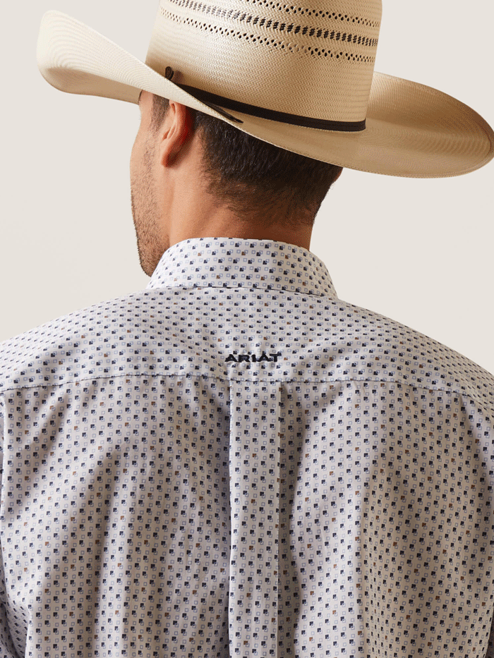 Ariat 10043806 Mens Wrinkle Free Asher Classic Fit Shirt White front view. If you need any assistance with this item or the purchase of this item please call us at five six one seven four eight eight eight zero one Monday through Saturday 10:00a.m EST to 8:00 p.m EST