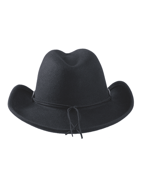 Bullhide TIMELESS 8004 Kids Premium Wool Western Hat Black back view. If you need any assistance with this item or the purchase of this item please call us at five six one seven four eight eight eight zero one Monday through Saturday 10:00a.m EST to 8:00 p.m EST