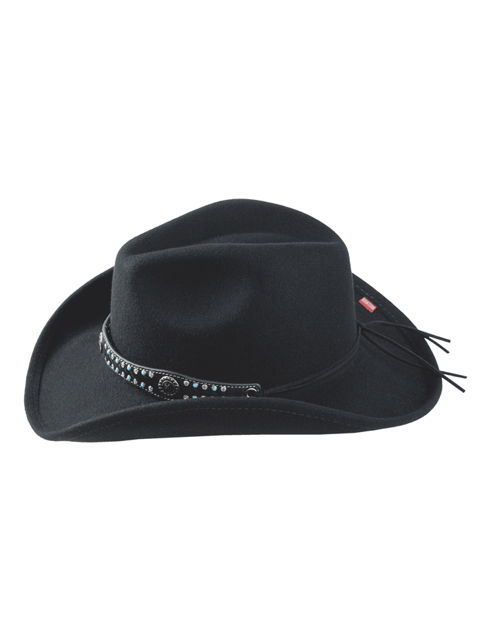 Bullhide TIMELESS 8004 Kids Premium Wool Western Hat Black side / front view. If you need any assistance with this item or the purchase of this item please call us at five six one seven four eight eight eight zero one Monday through Saturday 10:00a.m EST to 8:00 p.m EST 