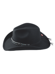 Bullhide TIMELESS 8004 Kids Premium Wool Western Hat Black side view. If you need any assistance with this item or the purchase of this item please call us at five six one seven four eight eight eight zero one Monday through Saturday 10:00a.m EST to 8:00 p.m EST