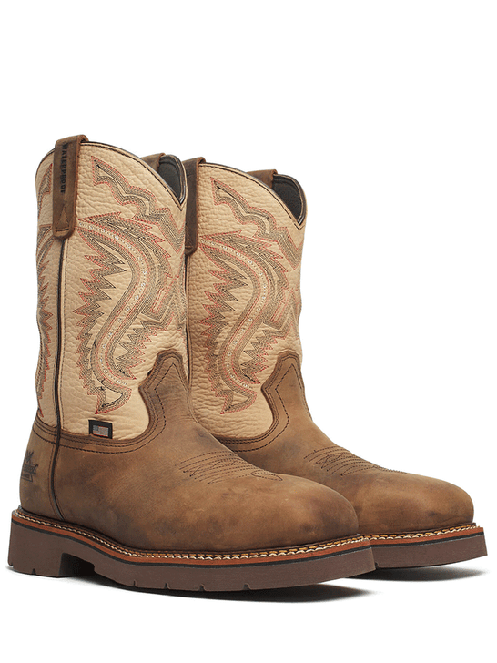 Thorogood 804-4307 Mens Western Work Pull On Boot Crazy Horse Rawhide side / front view pair. If you need any assistance with this item or the purchase of this item please call us at five six one seven four eight eight eight zero one Monday through Saturday 10:00a.m EST to 8:00 p.m EST
