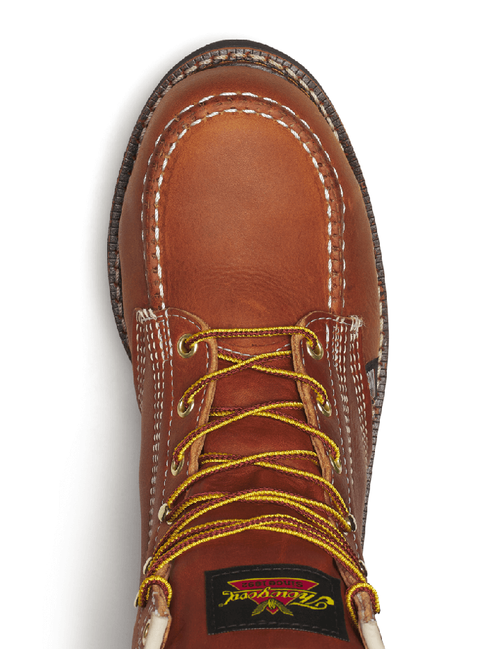 Thorogood 814-4188 Mens American Heritage Moc Toe Boot Tobacco side view pair. If you need any assistance with this item or the purchase of this item please call us at five six one seven four eight eight eight zero one Monday through Saturday 10:00a.m EST to 8:00 p.m EST