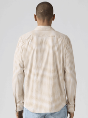Levis 857480362 Mens Classic One Pocket Standard Fit Shirt Susannah Plaid White Pepper back view. If you need any assistance with this item or the purchase of this item please call us at five six one seven four eight eight eight zero one Monday through Saturday 10:00a.m EST to 8:00 p.m EST