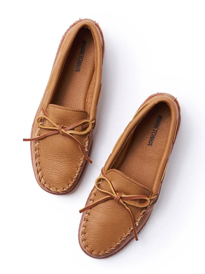 Minnetonka 890 Mens Moosehide Classic Mocassin Natural frotn view of pair. If you need any assistance with this item or the purchase of this item please call us at five six one seven four eight eight eight zero one Monday through Saturday 10:00a.m EST to 8:00 p.m EST
