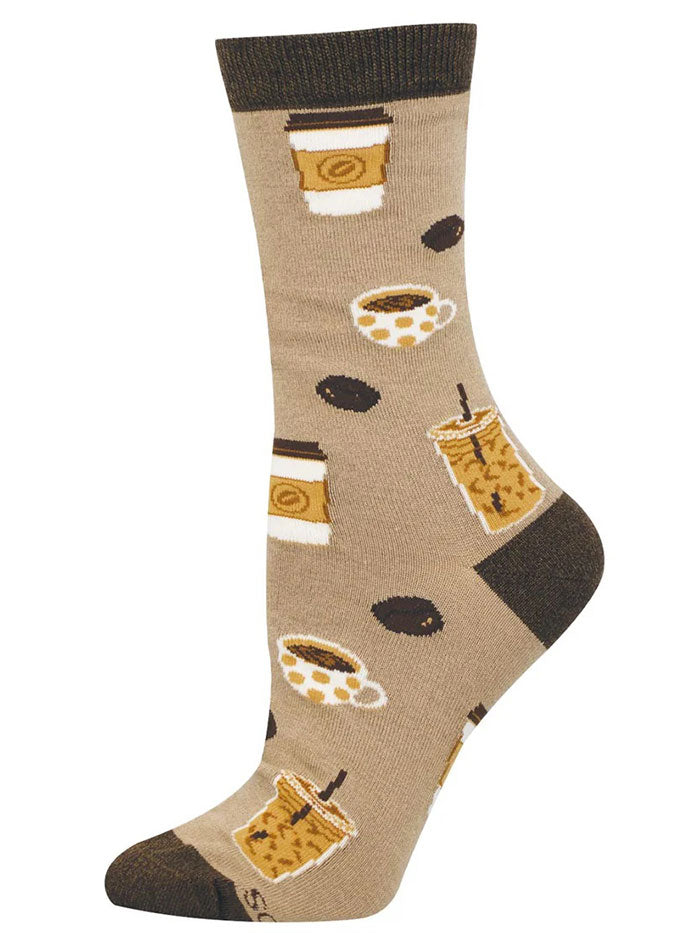 Socksmith WBN3823-BRO Womens Coffee Coffee Coffee Socks Brown side view. If you need any assistance with this item or the purchase of this item please call us at five six one seven four eight eight eight zero one Monday through Saturday 10:00a.m EST to 8:00 p.m EST