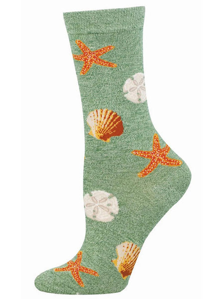 Socksmith WBN3813-HMT Womens Seas The Day MInt Heather side view. If you need any assistance with this item or the purchase of this item please call us at five six one seven four eight eight eight zero one Monday through Saturday 10:00a.m EST to 8:00 p.m EST
