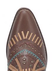 Dingo DI737 Womens Gypsy Leather Boot Brown toe view from above. If you need any assistance with this item or the purchase of this item please call us at five six one seven four eight eight eight zero one Monday through Saturday 10:00a.m EST to 8:00 p.m EST