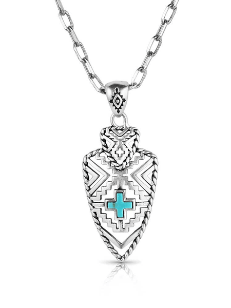 Montana Silversmiths NC5863 Womens Patterns of the Southwest Necklace Silver front view. If you need any assistance with this item or the purchase of this item please call us at five six one seven four eight eight eight zero one Monday through Saturday 10:00a.m EST to 8:00 p.m EST