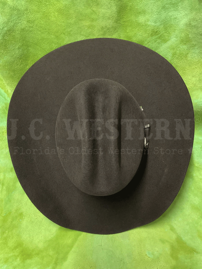 Justin JF0342RDEO4008 3X Rodeo Wool Western Hat Brown front and side view. If you need any assistance with this item or the purchase of this item please call us at five six one seven four eight eight eight zero one Monday through Saturday 10:00a.m EST to 8:00 p.m EST