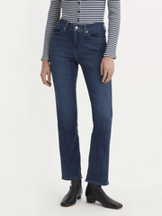 Levi's 392500050 Womens Classic Straight Fit Jean Dark Horse Navy front view. If you need any assistance with this item or the purchase of this item please call us at five six one seven four eight eight eight zero one Monday through Saturday 10:00a.m EST to 8:00 p.m EST