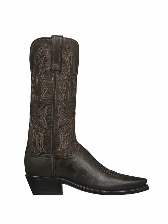 Lucchese N4554.54 Womens SAVANNAH Western Boot Dark Brown side view. If you need any assistance with this item or the purchase of this item please call us at five six one seven four eight eight eight zero one Monday through Saturday 10:00a.m EST to 8:00 p.m EST