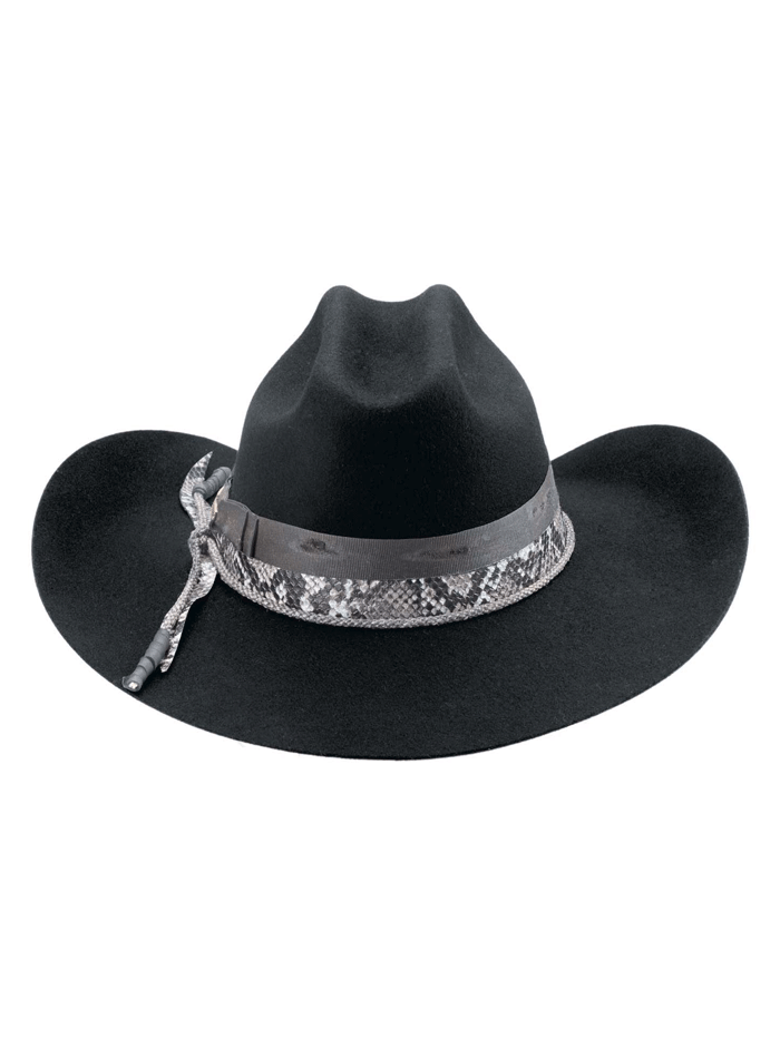 Bullhide TEXAS HOLD'EM 0872BL Premium Wool Hat Black front and side view. If you need any assistance with this item or the purchase of this item please call us at five six one seven four eight eight eight zero one Monday through Saturday 10:00a.m EST to 8:00 p.m EST
