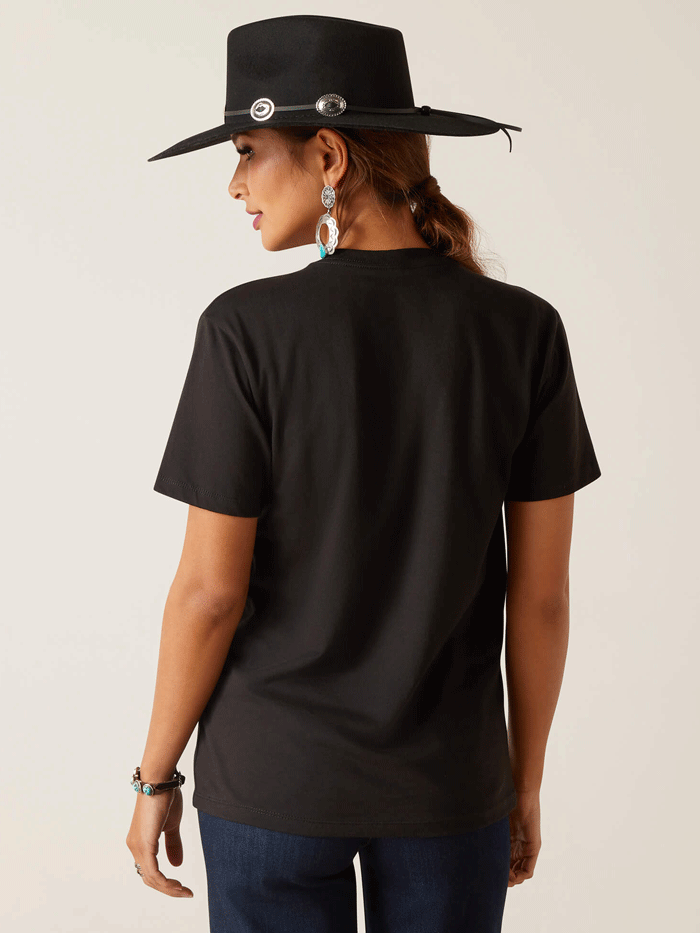 Ariat 10047839 Unisex Sendero Winking Skull T-Shirt Black front view on both male and female models. If you need any assistance with this item or the purchase of this item please call us at five six one seven four eight eight eight zero one Monday through Saturday 10:00a.m EST to 8:00 p.m EST