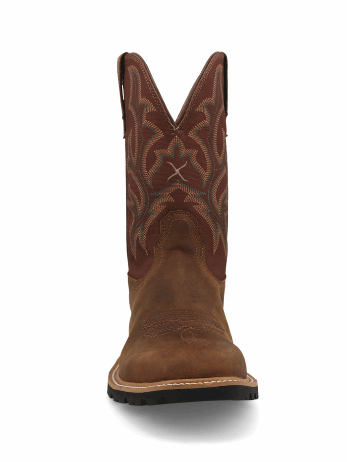 Twisted X MXTP003 Mens Tech X Square Toe Boot Hickory Brown front and side. If you need any assistance with this item or the purchase of this item please call us at five six one seven four eight eight eight zero one Monday through Saturday 10:00a.m EST to 8:00 p.m EST 