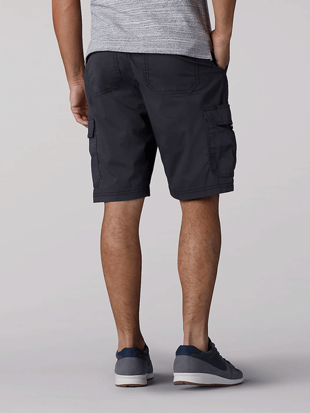 Lee 2187019 Mens Extreme Motion Lightweight Crossroads Shorts Black back view. If you need any assistance with this item or the purchase of this item please call us at five six one seven four eight eight eight zero one Monday through Saturday 10:00a.m EST to 8:00 p.m EST