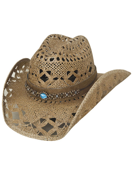 Bullhide BEAN ME UP 2802 Western Straw Hat Brown Tan front / side view. If you need any assistance with this item or the purchase of this item please call us at five six one seven four eight eight eight zero one Monday through Saturday 10:00a.m EST to 8:00 p.m EST