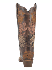 Laredo 54271 Womens SYLVAN Leather Boot Tobacco Brown back view. If you need any assistance with this item or the purchase of this item please call us at five six one seven four eight eight eight zero one Monday through Saturday 10:00a.m EST to 8:00 p.m EST