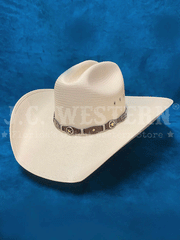 Larry Mahan MS2442OPLX 10X OPLIN Straw Hat Ivory side / front view. If you need any assistance with this item or the purchase of this item please call us at five six one seven four eight eight eight zero one Monday through Saturday 10:00a.m EST to 8:00 p.m EST