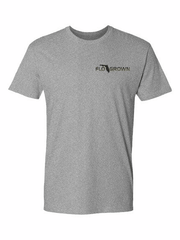 FloGrown FGM-198 Mens Swimming Gator Tee Silver Grey front view. If you need any assistance with this item or the purchase of this item please call us at five six one seven four eight eight eight zero one Monday through Saturday 10:00a.m EST to 8:00 p.m ESTv
