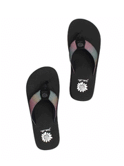 Yellow Box 52564 Womens Foliage Flip Flop Sandals Black Multi view from above. If you need any assistance with this item or the purchase of this item please call us at five six one seven four eight eight eight zero one Monday through Saturday 10:00a.m EST to 8:00 p.m EST