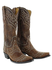 Old Gringo YL161-1 Womens SINTRA Leather Boot Oryx Bark side / front view pair. If you need any assistance with this item or the purchase of this item please call us at five six one seven four eight eight eight zero one Monday through Saturday 10:00a.m EST to 8:00 p.m EST