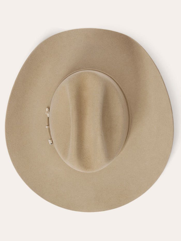 Stetson SBCRAL-754098 CORRAL 4X Buffalo Collection Felt Hat Silversand Tan side / front view. If you need any assistance with this item or the purchase of this item please call us at five six one seven four eight eight eight zero one Monday through Saturday 10:00a.m EST to 8:00 p.m EST