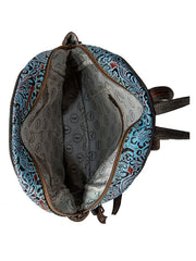 Myra Bag S-8014 Womens Chisum Draw Hand Tooled Bag Brown inside view. If you need any assistance with this item or the purchase of this item please call us at five six one seven four eight eight eight zero one Monday through Saturday 10:00a.m EST to 8:00 p.m EST