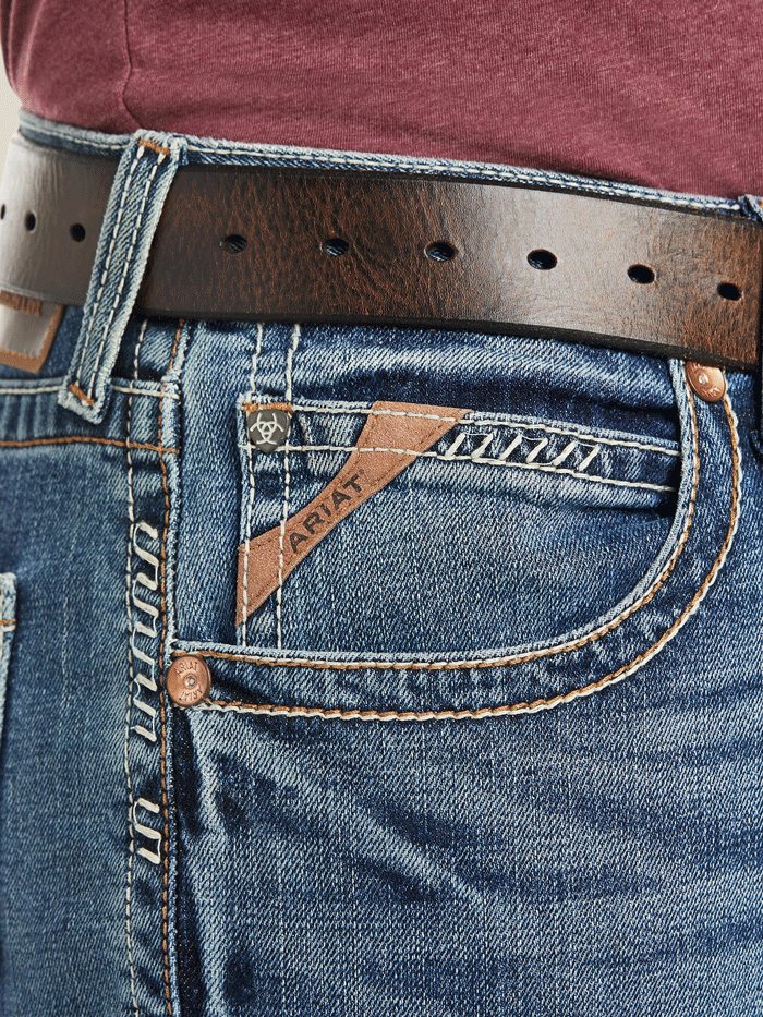Ariat 10021879 Mens M5 Slim Stretch Stillwell Stackable Straight Leg Jean Fargo front view. If you need any assistance with this item or the purchase of this item please call us at five six one seven four eight eight eight zero one Monday through Saturday 10:00a.m EST to 8:00 p.m EST