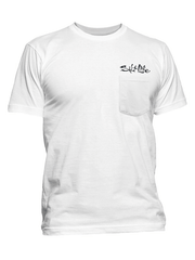 Salt Life SLM11031-WHT Mens Old School Short Sleeve Pocket Tee White. If you need any assistance with this item or the purchase of this item please call us at five six one seven four eight eight eight zero one Monday through Saturday 10:00a.m EST to 8:00 p.m EST