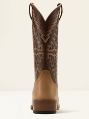 Ariat 10061217 Mens Futurity Showman Cowboy Boot Flaxen Tan back view. If you need any assistance with this item or the purchase of this item please call us at five six one seven four eight eight eight zero one Monday through Saturday 10:00a.m EST to 8:00 p.m EST