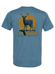 FloGrown FGM-1880 Mens Night Hunting Tee Bermuda Blackout back view. If you need any assistance with this item or the purchase of this item please call us at five six one seven four eight eight eight zero one Monday through Saturday 10:00a.m EST to 8:00 p.m EST
