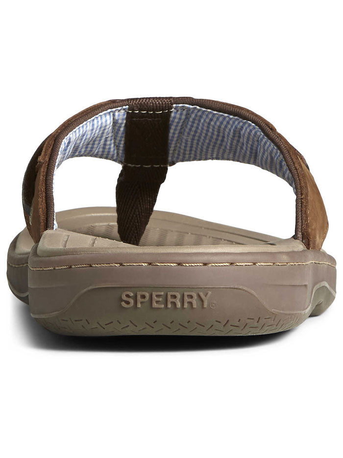 Sperry 1048735 Mens Baitfish Sandals Brown side / front view. If you need any assistance with this item or the purchase of this item please call us at five six one seven four eight eight eight zero one Monday through Saturday 10:00a.m EST to 8:00 p.m EST