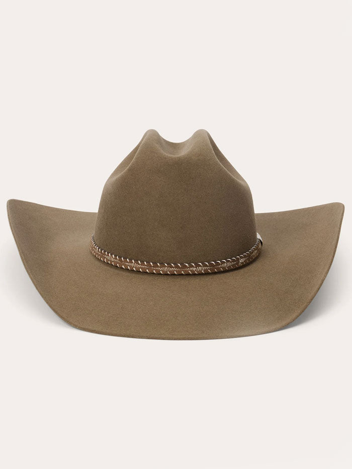 Stetson SFACST-9142B5 Acoustic 6X Cattleman Crown Felt Hat Driftwood side / front view. If you need any assistance with this item or the purchase of this item please call us at five six one seven four eight eight eight zero one Monday through Saturday 10:00a.m EST to 8:00 p.m EST