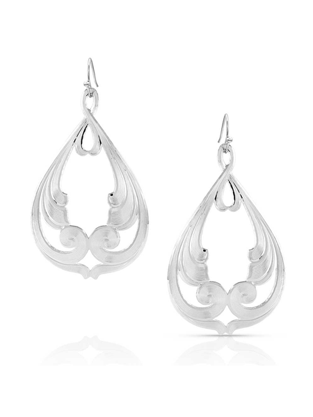 Montana Silversmiths ER5452 Womens Resilient Montana Legacy Earrings Silver front view. If you need any assistance with this item or the purchase of this item please call us at five six one seven four eight eight eight zero one Monday through Saturday 10:00a.m EST to 8:00 p.m EST