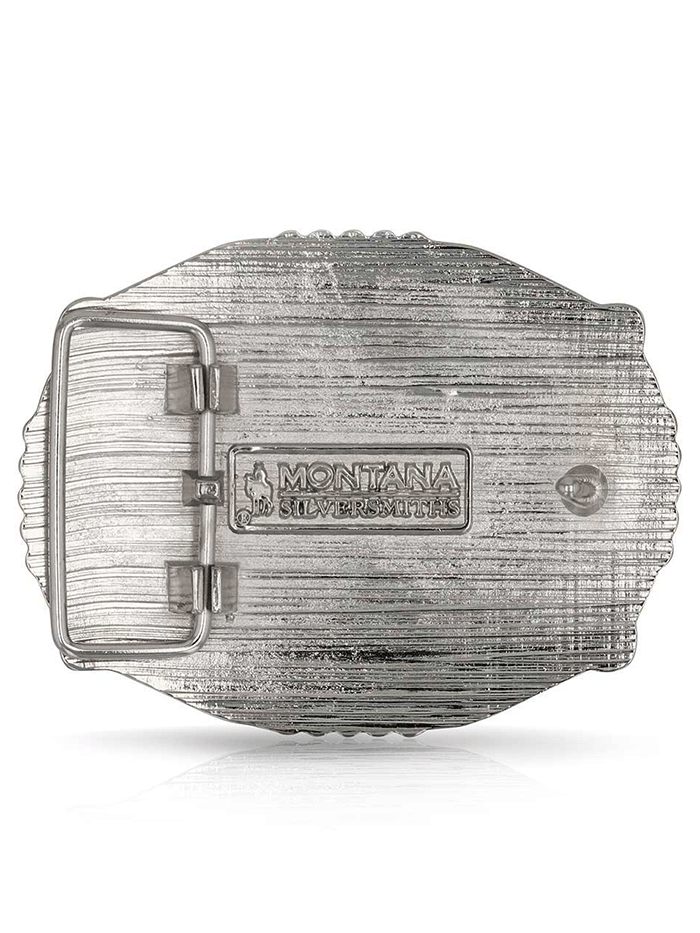 Montana Silversmiths A1036P Majestic Valor Buckle Antique Silver front view. If you need any assistance with this item or the purchase of this item please call us at five six one seven four eight eight eight zero one Monday through Saturday 10:00a.m EST to 8:00 p.m EST