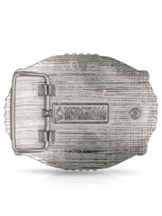 Montana Silversmiths A1036P Majestic Valor Buckle Antique Silver back view. If you need any assistance with this item or the purchase of this item please call us at five six one seven four eight eight eight zero one Monday through Saturday 10:00a.m EST to 8:00 p.m EST
