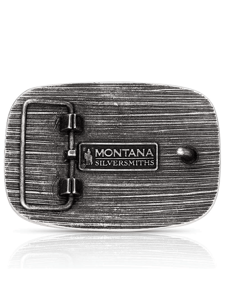 Montana Silversmiths A1049S 4-H Livestock Buckle Silver back view. If you need any assistance with this item or the purchase of this item please call us at five six one seven four eight eight eight zero one Monday through Saturday 10:00a.m EST to 8:00 p.m EST
