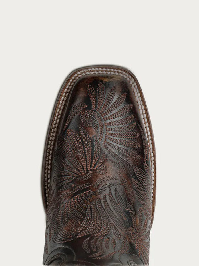Corral A4848 Ladies Floral Petal Embroidery Square Toe Cowboy Boot Black Honey side / front view. If you need any assistance with this item or the purchase of this item please call us at five six one seven four eight eight eight zero one Monday through Saturday 10:00a.m EST to 8:00 p.m EST