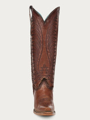 Corral A5141 Ladies Embroidery Woven And Metallic Welt Tall Boot Honey front view. If you need any assistance with this item or the purchase of this item please call us at five six one seven four eight eight eight zero one Monday through Saturday 10:00a.m EST to 8:00 p.m EST
