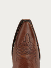 Corral A5141 Ladies Embroidery Woven And Metallic Welt Tall Boot Honey toe view. If you need any assistance with this item or the purchase of this item please call us at five six one seven four eight eight eight zero one Monday through Saturday 10:00a.m EST to 8:00 p.m EST