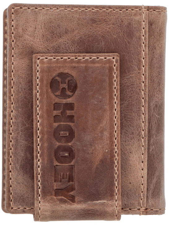 Hooey HFW036-BR Mens DALTON Stitching Bifold Money Clip Smooth Brown back view. If you need any assistance with this item or the purchase of this item please call us at five six one seven four eight eight eight zero one Monday through Saturday 10:00a.m EST to 8:00 p.m EST