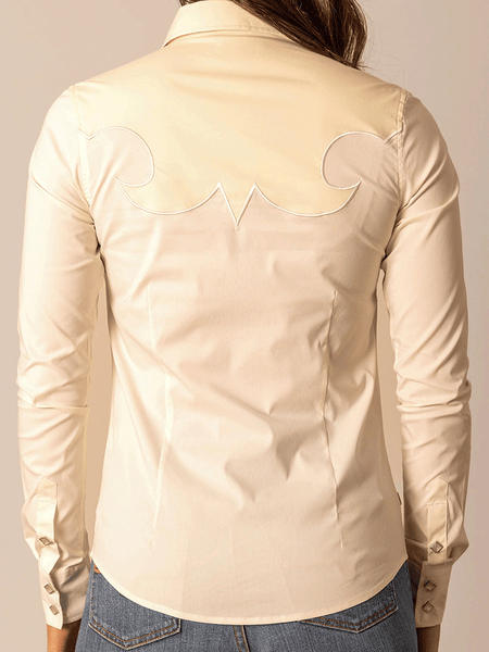 Kimes Ranch ALICE Womens Western Shirt Natural back view. If you need any assistance with this item or the purchase of this item please call us at five six one seven four eight eight eight zero one Monday through Saturday 10:00a.m EST to 8:00 p.m EST