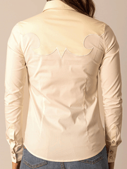 Kimes Ranch ALICE Womens Western Shirt Natural back view. If you need any assistance with this item or the purchase of this item please call us at five six one seven four eight eight eight zero one Monday through Saturday 10:00a.m EST to 8:00 p.m EST