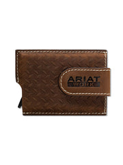 Ariat A3403444 Mens Work Utility Wallet Diamond Plate Embossed Brown front view. If you need any assistance with this item or the purchase of this item please call us at five six one seven four eight eight eight zero one Monday through Saturday 10:00a.m EST to 8:00 p.m EST
