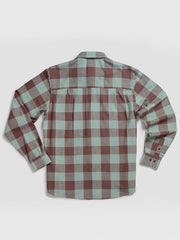 Beach and Barn HOMESTEAD-FN Woven Plaid Shirt Fern back view. If you need any assistance with this item or the purchase of this item please call us at five six one seven four eight eight eight zero one Monday through Saturday 10:00a.m EST to 8:00 p.m EST