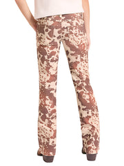 Rock & Roll Denim BG4MD09869 Kids Boot Cut Jean Cowhide Print Back view. If you need any assistance with this item or the purchase of this item please call us at five six one seven four eight eight eight zero one Monday through Saturday 10:00a.m EST to 8:00 p.m EST